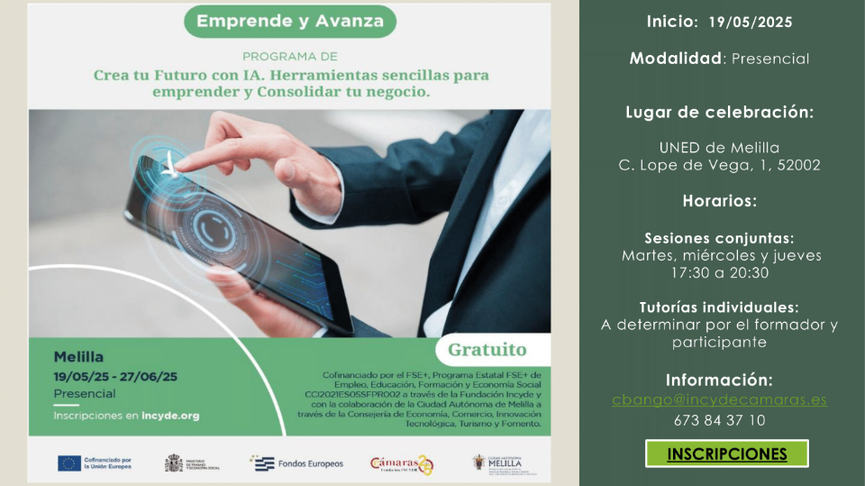 CARTEL DEL PROGRAMA CREA TU FUTURO CON IA