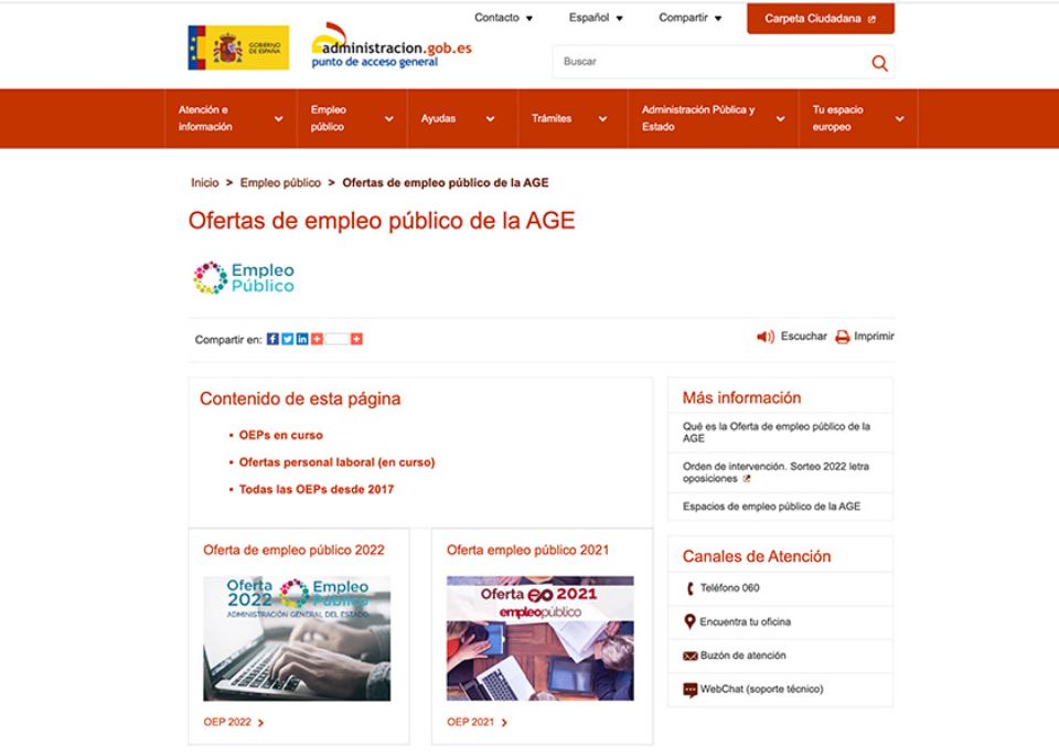 Empleo Publico Captura Pantalla