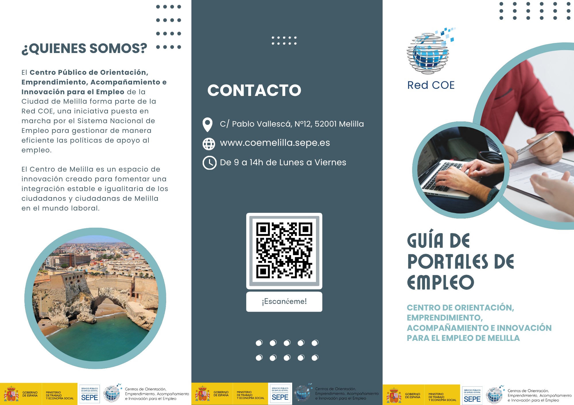 Tríptico portales de empleo portada